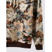 Mens Floral Print Vacation Long Sleeve Drawstring Hoodies