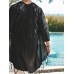 Mens Fringe Hem Half Sleeve Cardigan