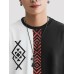 Mens Geometric Ethnic Pattern Patchwork Crew Neck Short Sleeve T-Shirts