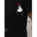 Mens Heart Gesture Print Valentine's Day Casual Short Sleeve T-Shirts