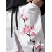 Mens Japanese Cherry Blossoms Print Loose Drawstring Waist Pants