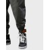 Mens Japanese Embroidered Seam Detail Casual Drawstring Waist Pants