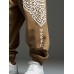 Mens Japanese Graphic Elastic Cuff Drawstring Waist Loose Pants