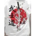 Mens Japanese Warrior Cat Floral Back Print Long Sleeve Hoodies