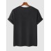 Mens Letter Print Crew Neck Casual Short Sleeve T-Shirts