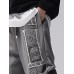 Mens Monochrome Ethnic Pattern Patchwork Loose Drawstring Waist Pants