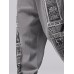 Mens Monochrome Ethnic Pattern Patchwork Loose Drawstring Waist Pants