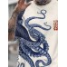 Mens Octopus Print Crew Neck Short Sleeve Casual T-Shirts