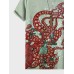 Mens Octopus Print Crew Neck Short Sleeve T-Shirts