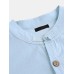 Men's Retro Solid Linen Cotton Shirts Casual Summer Soft Cool Tops Blouse Tee US