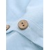 Men's Retro Solid Linen Cotton Shirts Casual Summer Soft Cool Tops Blouse Tee US