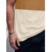 Mens Script Color Block Patchwork Casual Short Sleeve T-Shirts