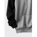 Mens Smile Ethnic Floral Print Patchwork Kangaroo Pocket Drawstring Hoodies