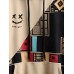 Mens Smile Ethnic Geometric Print Patchwork Drawstring Hoodies