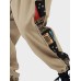 Mens Smile Ethnic Pattern Patchwork Drawstring Waist Loose Pants