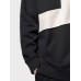 Mens Smile Face Print Contrast Patchwork Crew Neck Pullover Sweatshirts