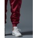 Mens Smile Face Print Drawstring Waist Loose Cargo Pants