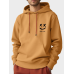 Mens Smile Face Print Kangaroo Pocket Casual Drawstring Hoodies