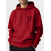 Mens Smile Face Print Kangaroo Pocket Casual Drawstring Hoodies