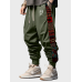 Mens Smile Geometric Ethnic Pattern Drawstring Loose Pants