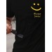 Mens Smile Slogan Print Crew Neck Casual Short Sleeve T-Shirts