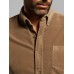 Mens Solid Button-Down Collar Casual Long Sleeve Shirts