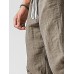 Mens Solid Casual Loose Drawstring Waist Pants With Pocket