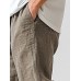 Mens Solid Casual Loose Drawstring Waist Pants With Pocket