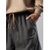 Mens Solid Casual Loose Drawstring Waist Sweatpants With Pocket