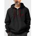 Mens Solid Half Zip Kangaroo Pocket Casual Drawstring Hoodies