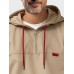 Mens Solid Half Zip Kangaroo Pocket Casual Drawstring Hoodies