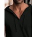 Mens Solid Hooded Casual Sleeveless Tanks