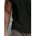 Mens Solid Hooded Casual Sleeveless Tanks