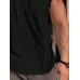 Mens Solid Hooded Casual Sleeveless Tanks