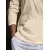 Mens Solid Lace-Up Kangaroo Pocket Long Sleeve Hooded T-Shirts