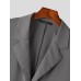 Mens Solid Lapel Button Front Belted Blazer Jumpsuit