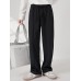 Mens Solid Pintuck Casual Straight Pants