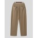 Mens Solid Pintuck Casual Straight Pants