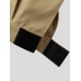 Mens Solid Pleated Sticky Cuff Drawstring Waist Pants