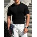 Mens Solid Short Sleeve Knit T-shirt