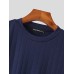 Mens Solid Short Sleeve Knit T-shirt