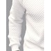 Mens Solid Texture Crew Neck Casual Pullover Sweatshirts