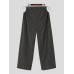 Mens Striped Cutout Drawcord Waist Pants