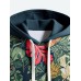 Mens Tropical Plant Print Kangaroo Pocket Vacation Hoodies