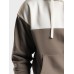 Mens Two Tone Patchwork Kangaroo Pocket Casual Drawstring Hoodies