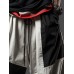 Mens Two Tone Patchwork Loose Drawstring Waist Pants With Pocket