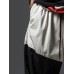 Mens Two Tone Patchwork Loose Drawstring Waist Pants With Pocket