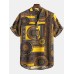 Men's Vintage Floral Ethnic T Shirts Summer Beach Dashiki Floral Casual Tops Tee
