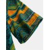 Men's Vintage Floral Ethnic T Shirts Summer Beach Dashiki Floral Casual Tops Tee