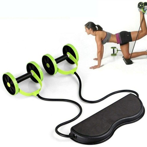 Multifunctional Home Abdominal Wheel Roller w/ Resistance Bands Muscle Training Workout Tools